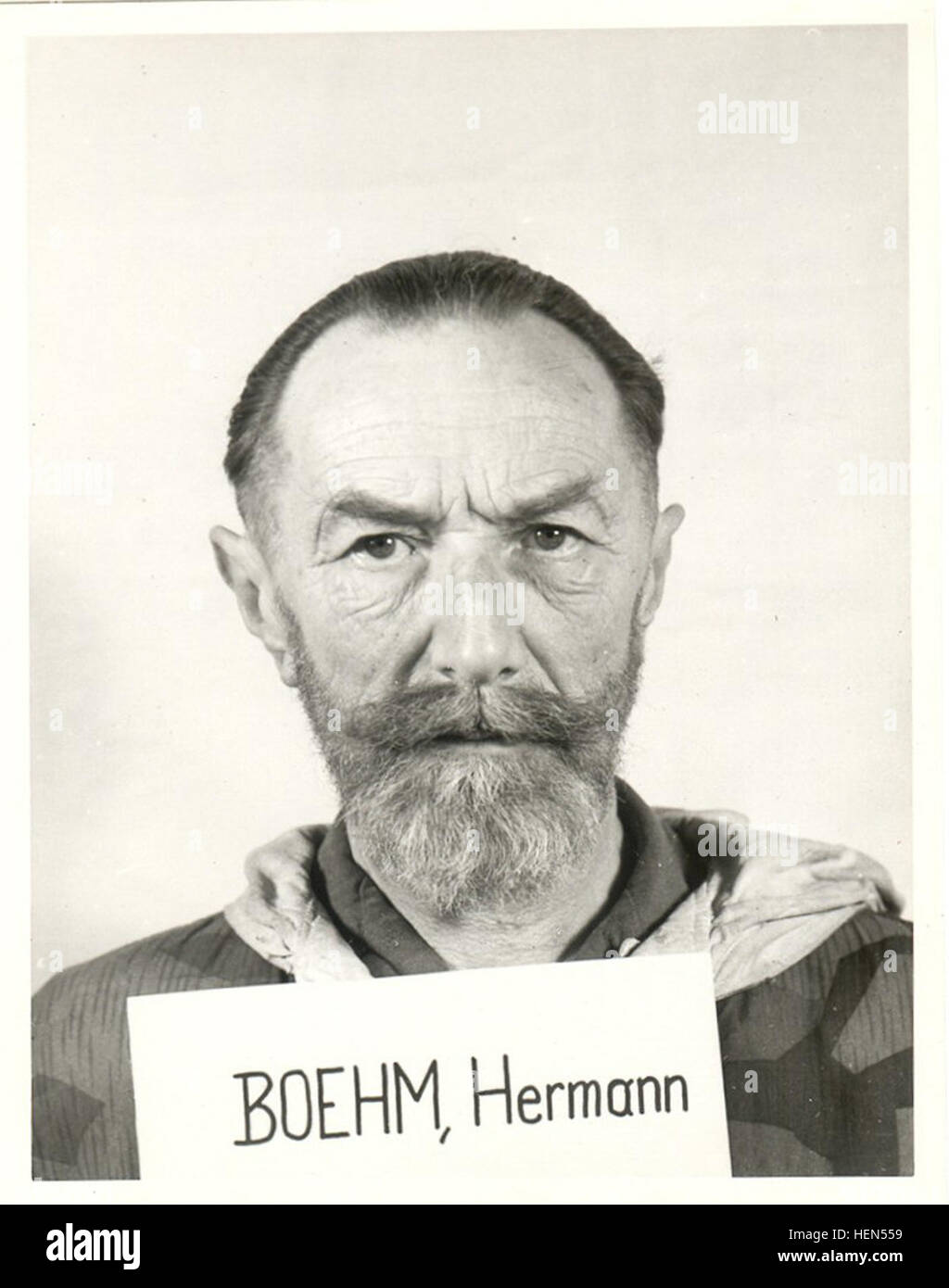 Hermann Boehm at the Nuremberg Trials Stock Photo