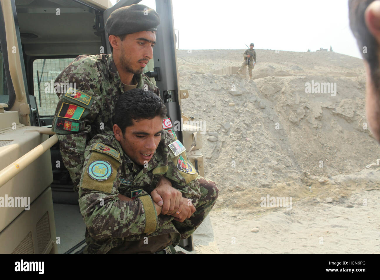 Afghan National Army medics conduct casualty extraction and medical ...