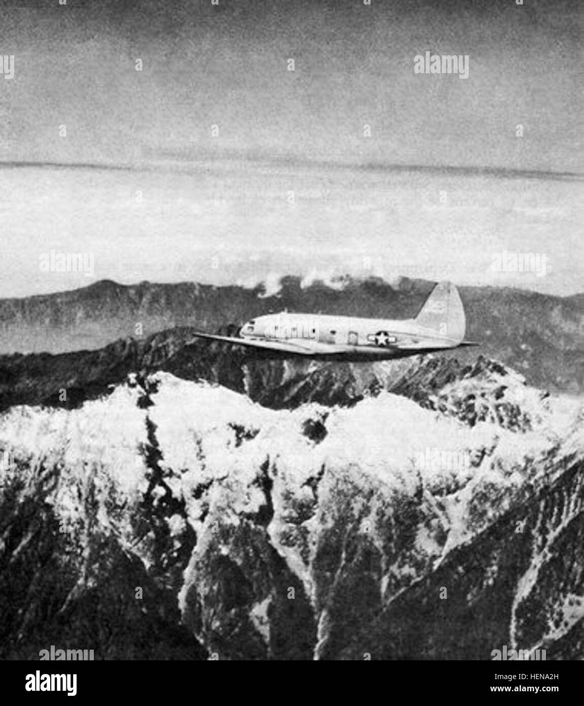 Aircraft flying high altitude Black and White Stock Photos & Images - Alamy