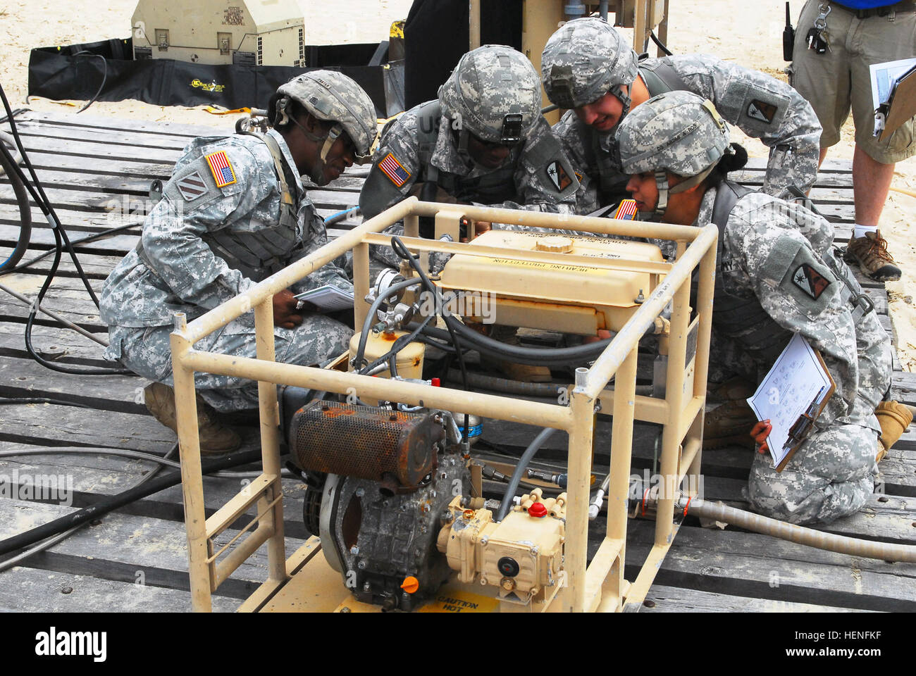 A team of water purification specialists from the 249th Composite