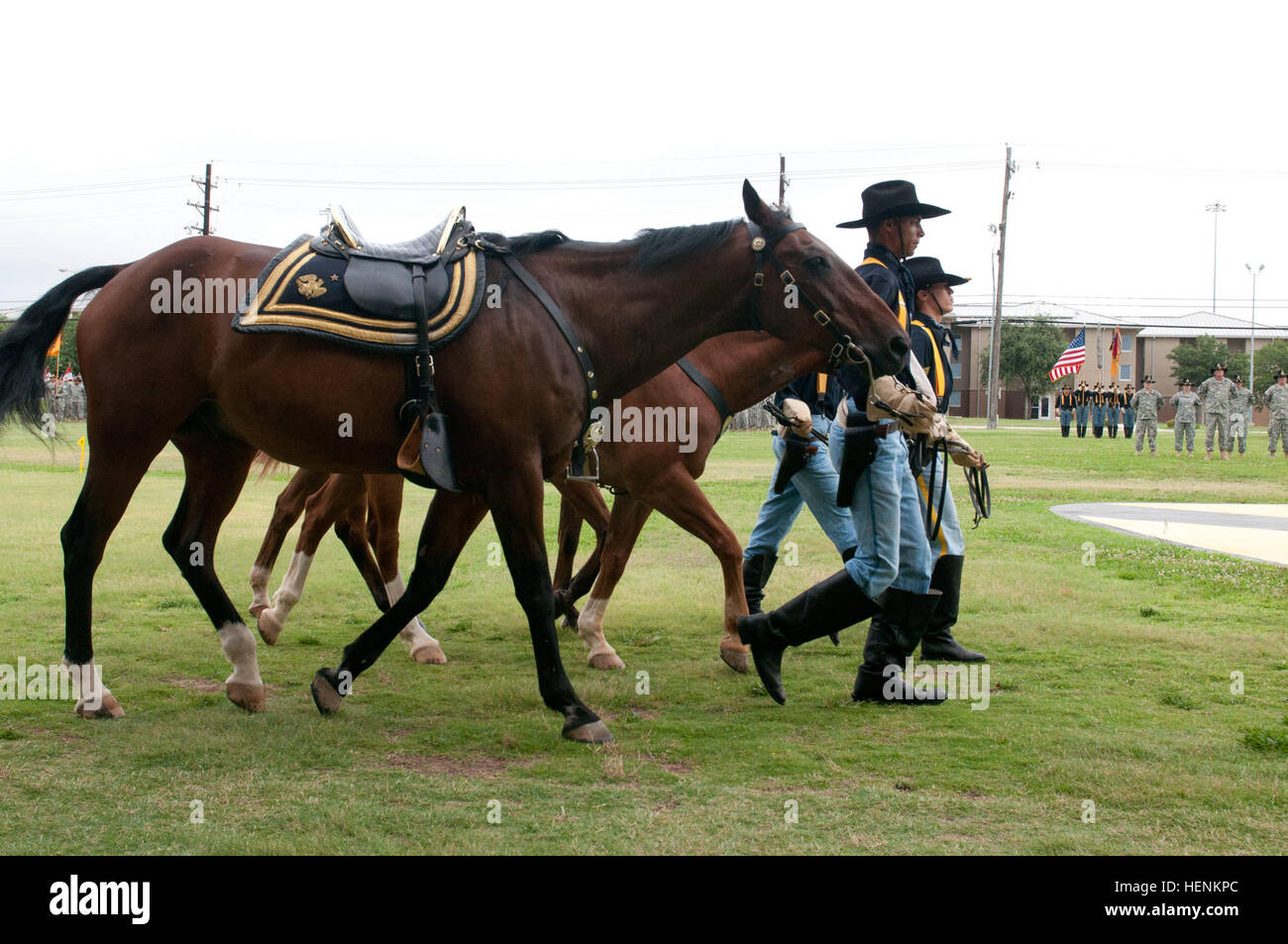 Soldiers With The 1st Cavalry Division Horse Cavalry Detachment Lead