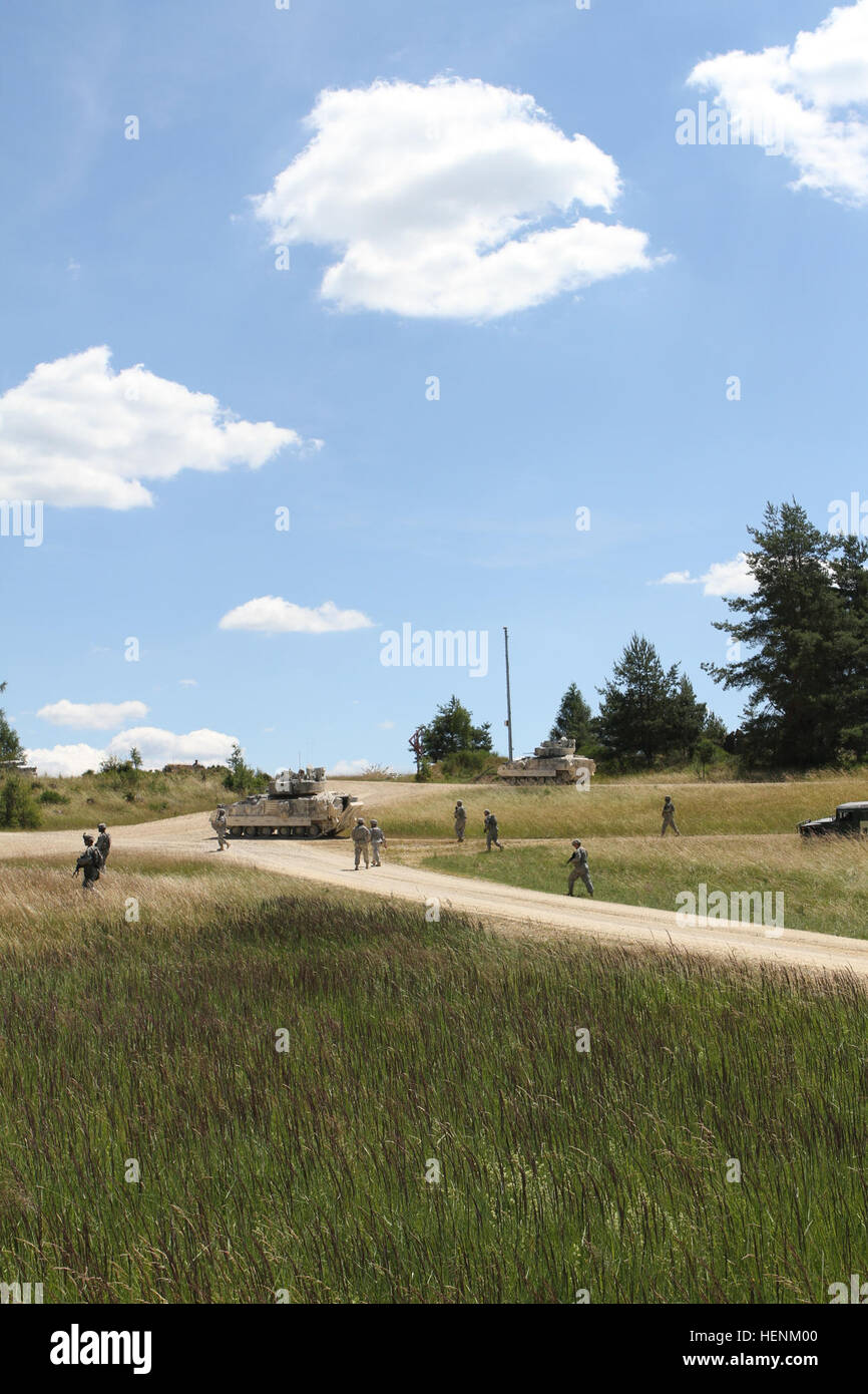 Soldiers with Company A, 2nd Battalion, 5th Cavalry Regiment, 1st