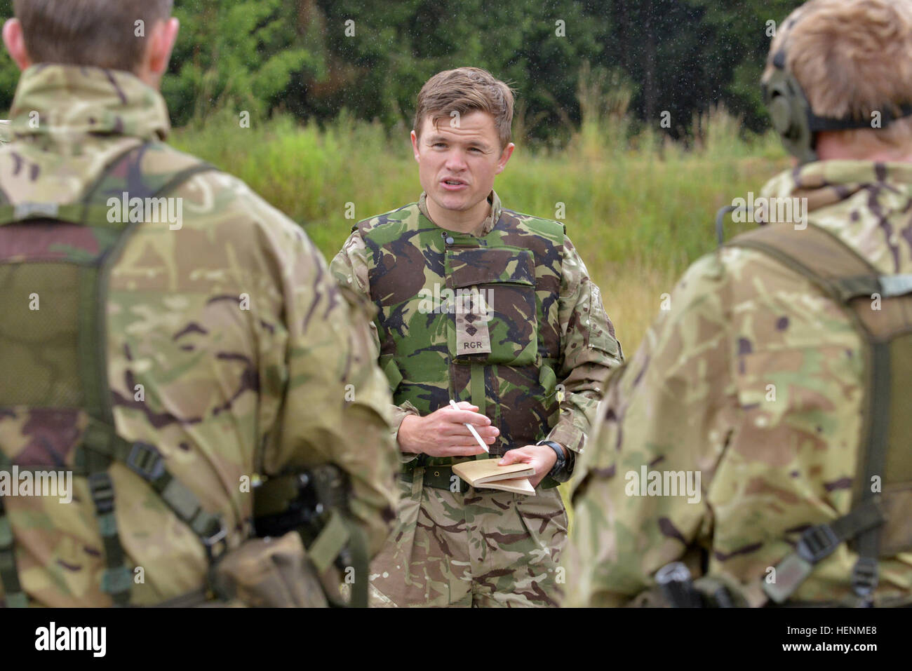 British Army Royal Military Academy Sandhurst cadets alongside U.S ...