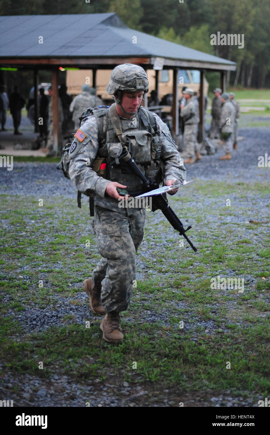 A U.S. Army soldier of the 4th Battalion, 319th Airborne Field ...