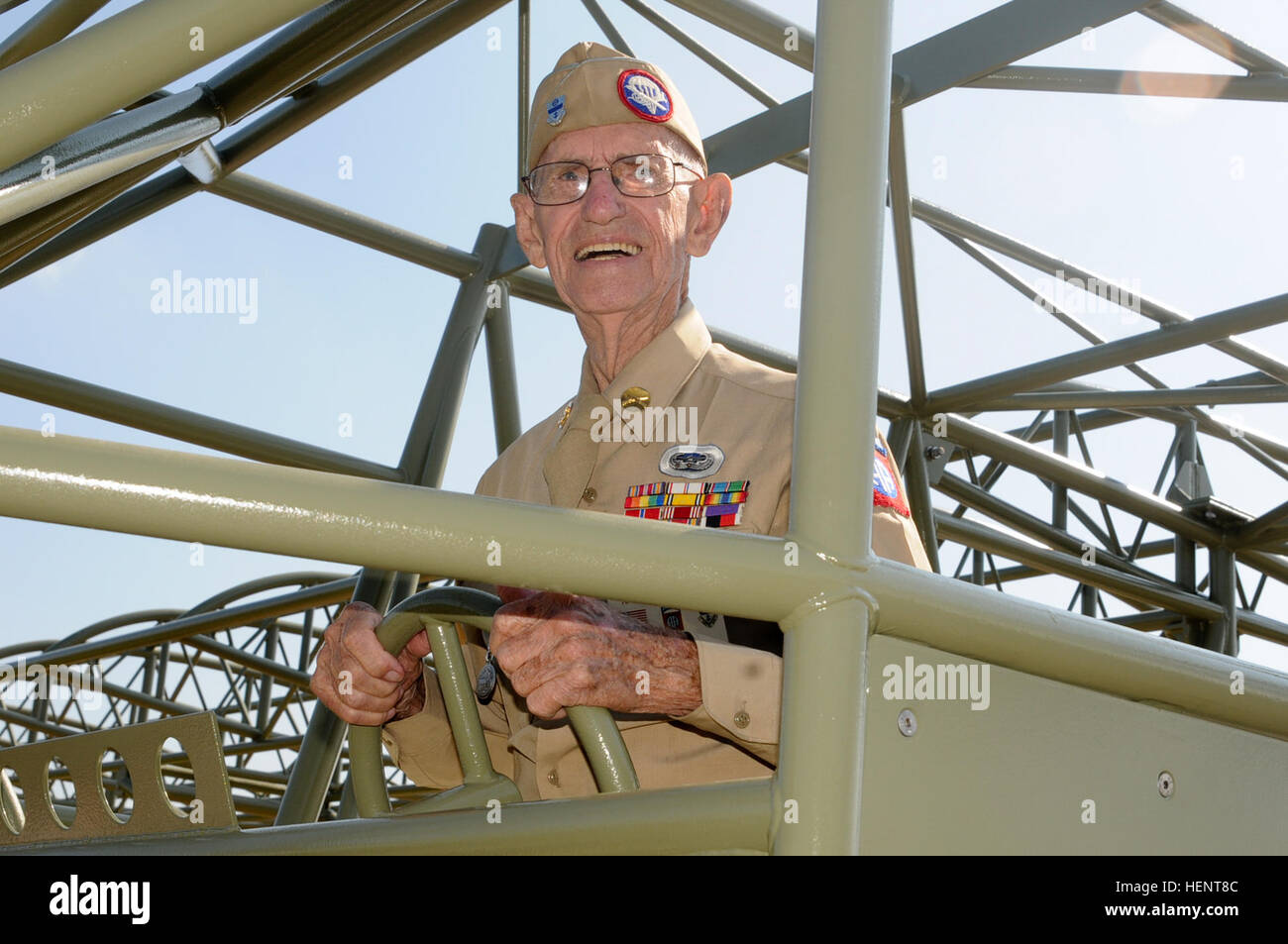 Clinton Riddle, a veteran of the 325th Glider Infantry Regiment, 82nd ...