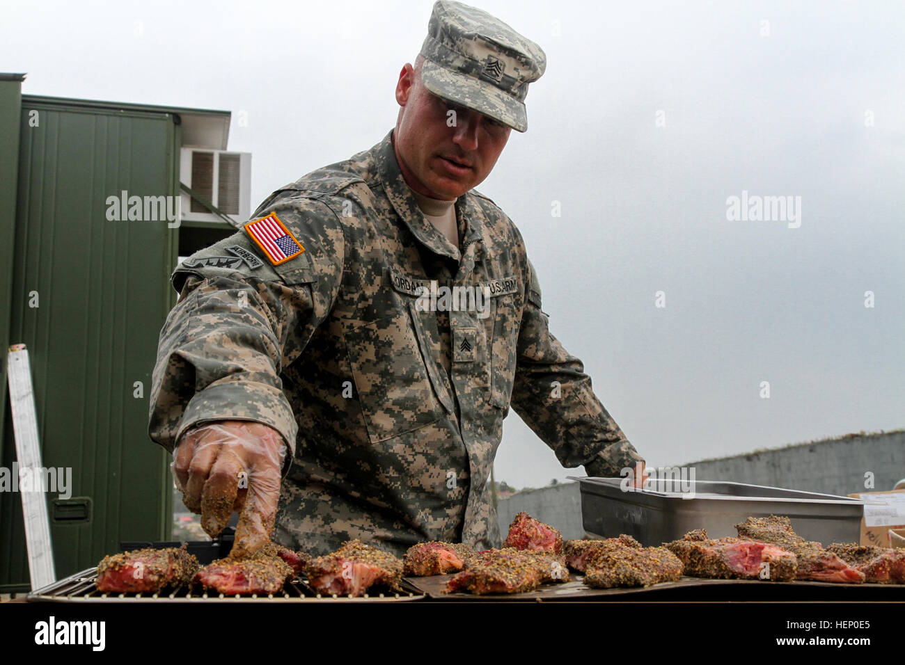 Sgt. Steven Jordan, chef leader for the Headquarters Support Company Stock  Photo - Alamy