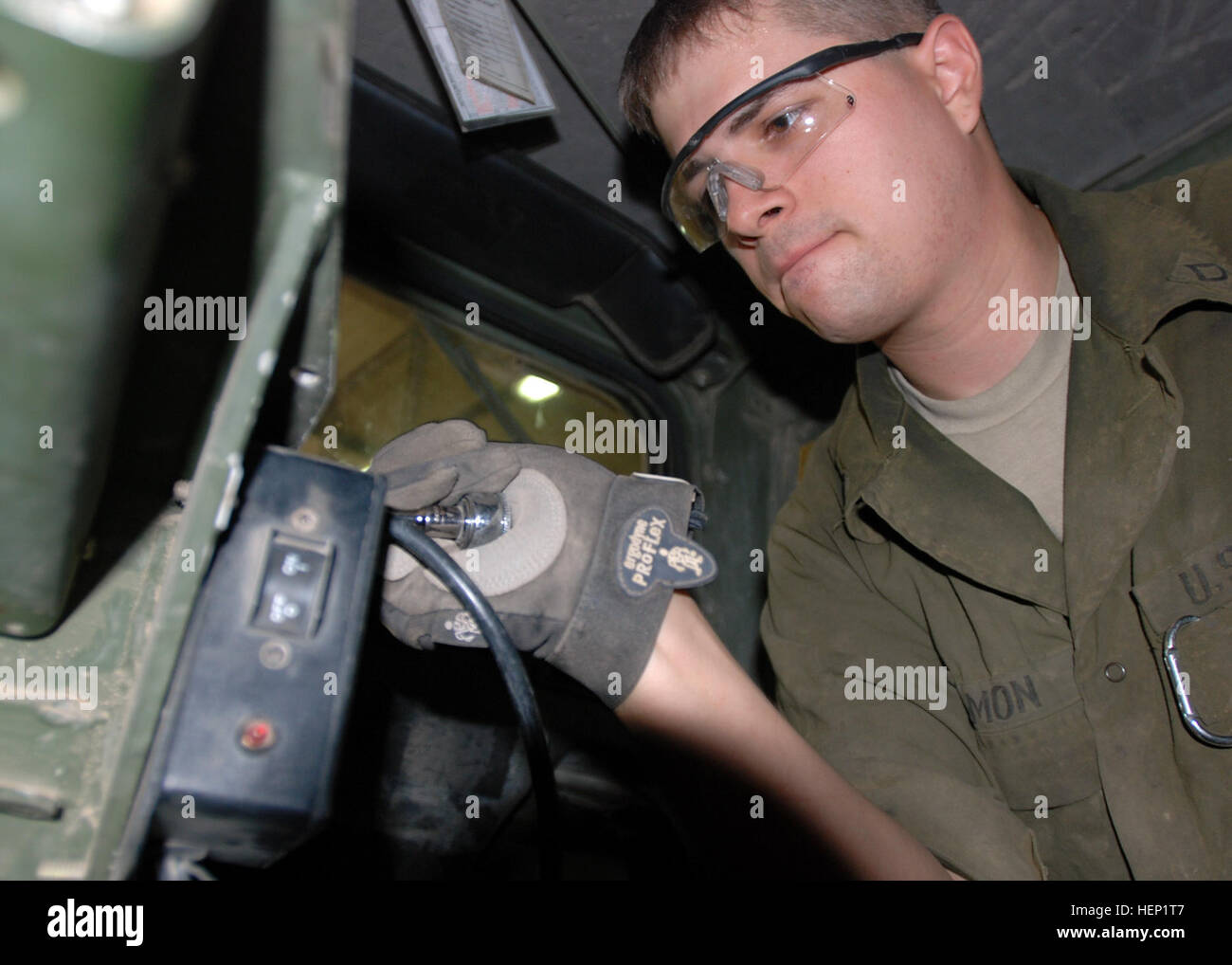 Pfc. Jacob Gilmon, a Leander, Texas, native, who serves as a wheeled