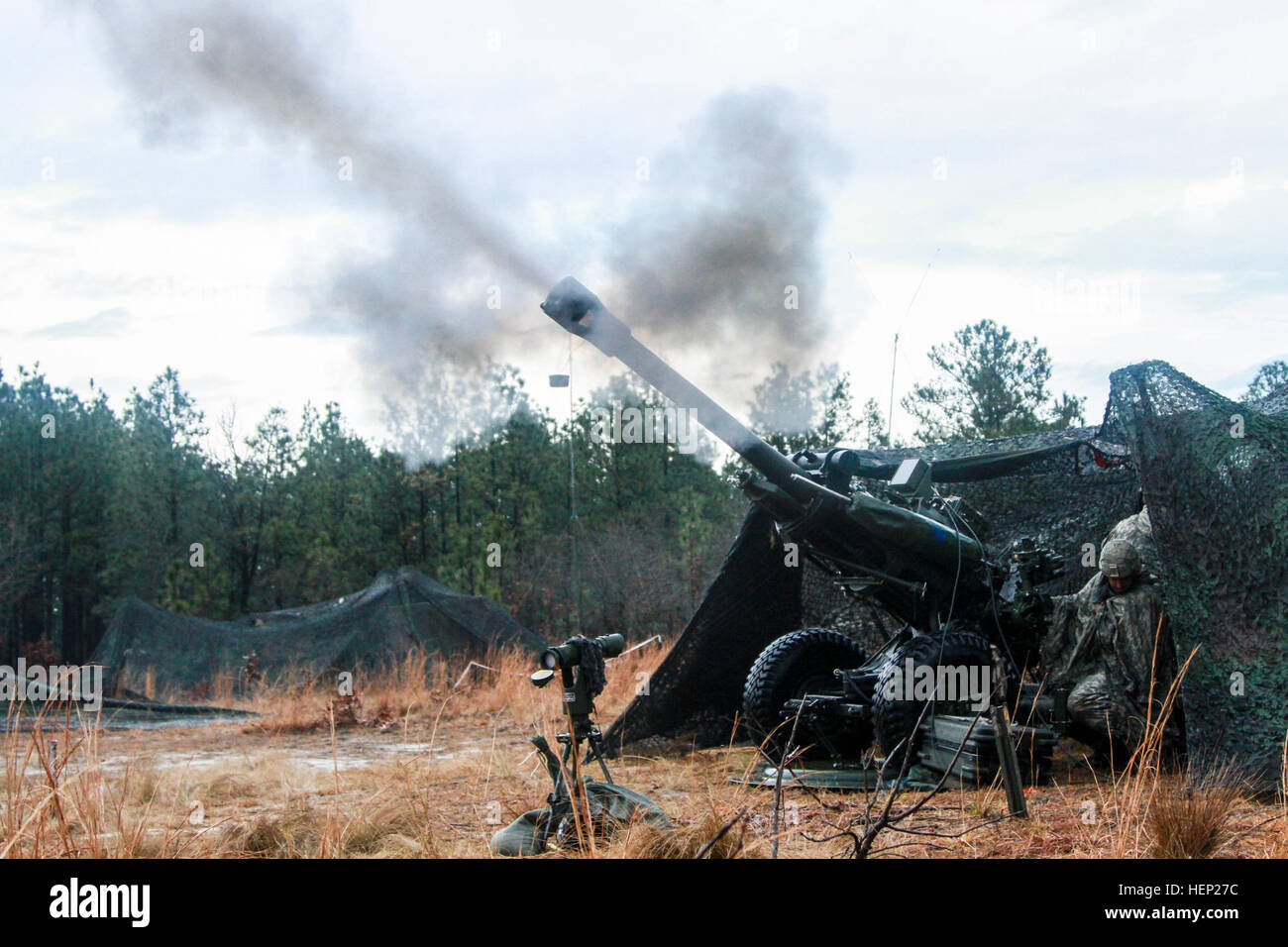 Artillerymen of the 2-319th Airborne Field Artillery Regiment fired an ...