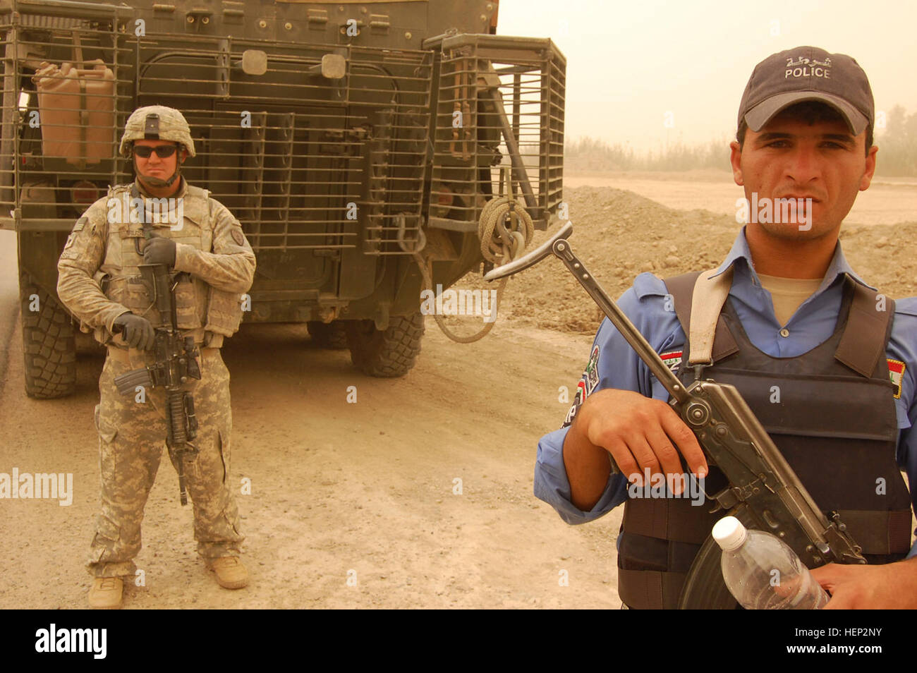 Spc. Timothy Russell, a native of Yardley, Penn., provides security ...