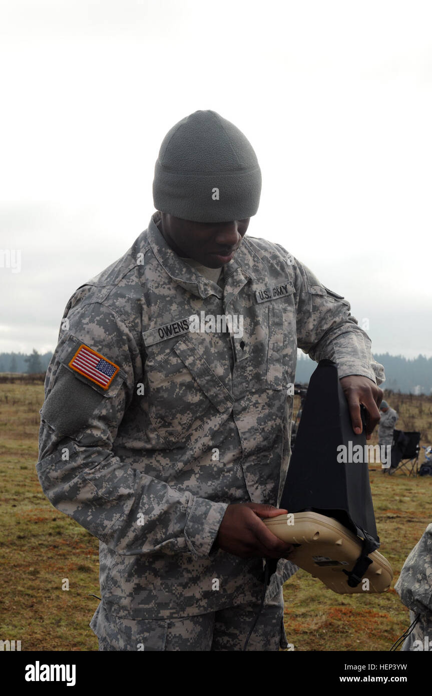 Raven Operator Infantry Soldiers from Company C, 2nd Battalion, 1st Infantry Regiment ...