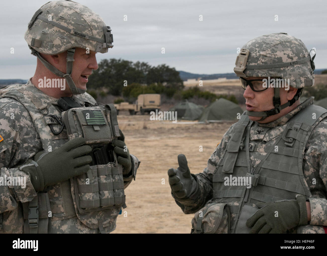Col. Matthew Van Wagenen (right), commander of the 3rd Armored Brigade