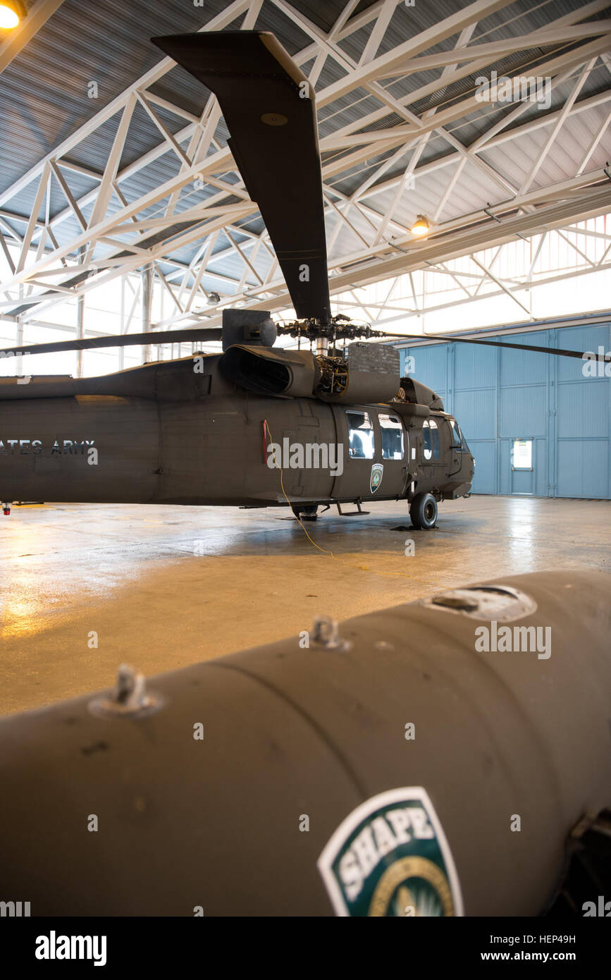 This photo shows a fuel tank for longdistance flights of the U.S. Army