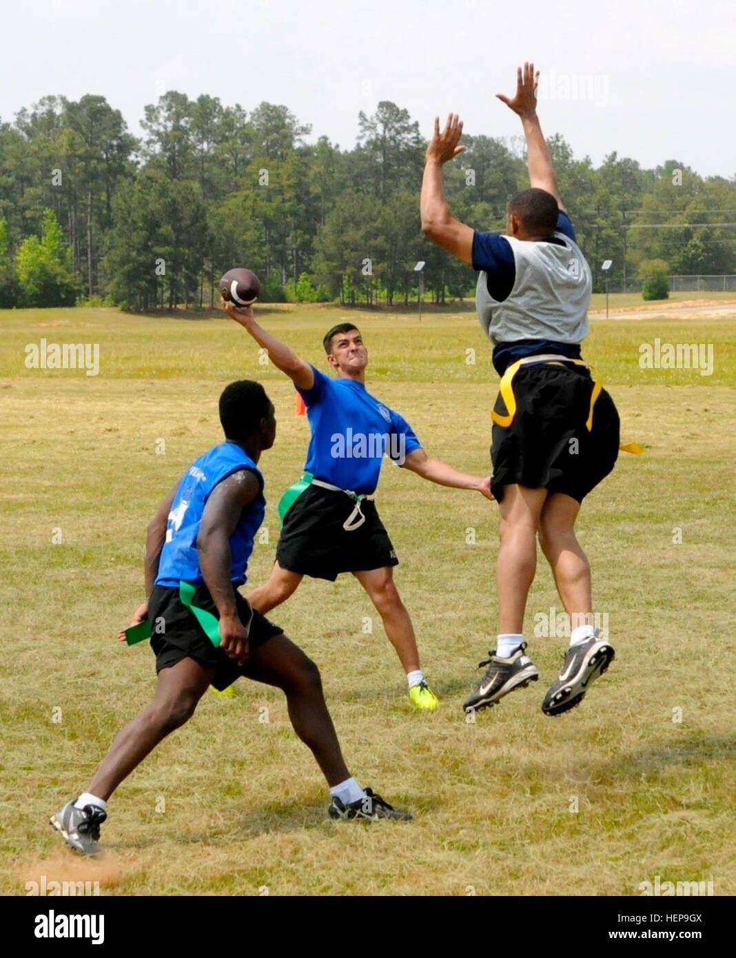 U.S. Army 1st Lt. Michael Darden (right) of Meridian, Idaho, jumps to