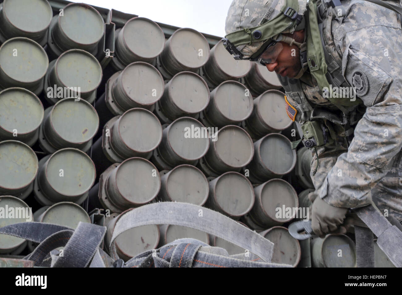 U.S. Army Spc. Taylor Hawkins of Alpha Troop, Regimental Engineer ...