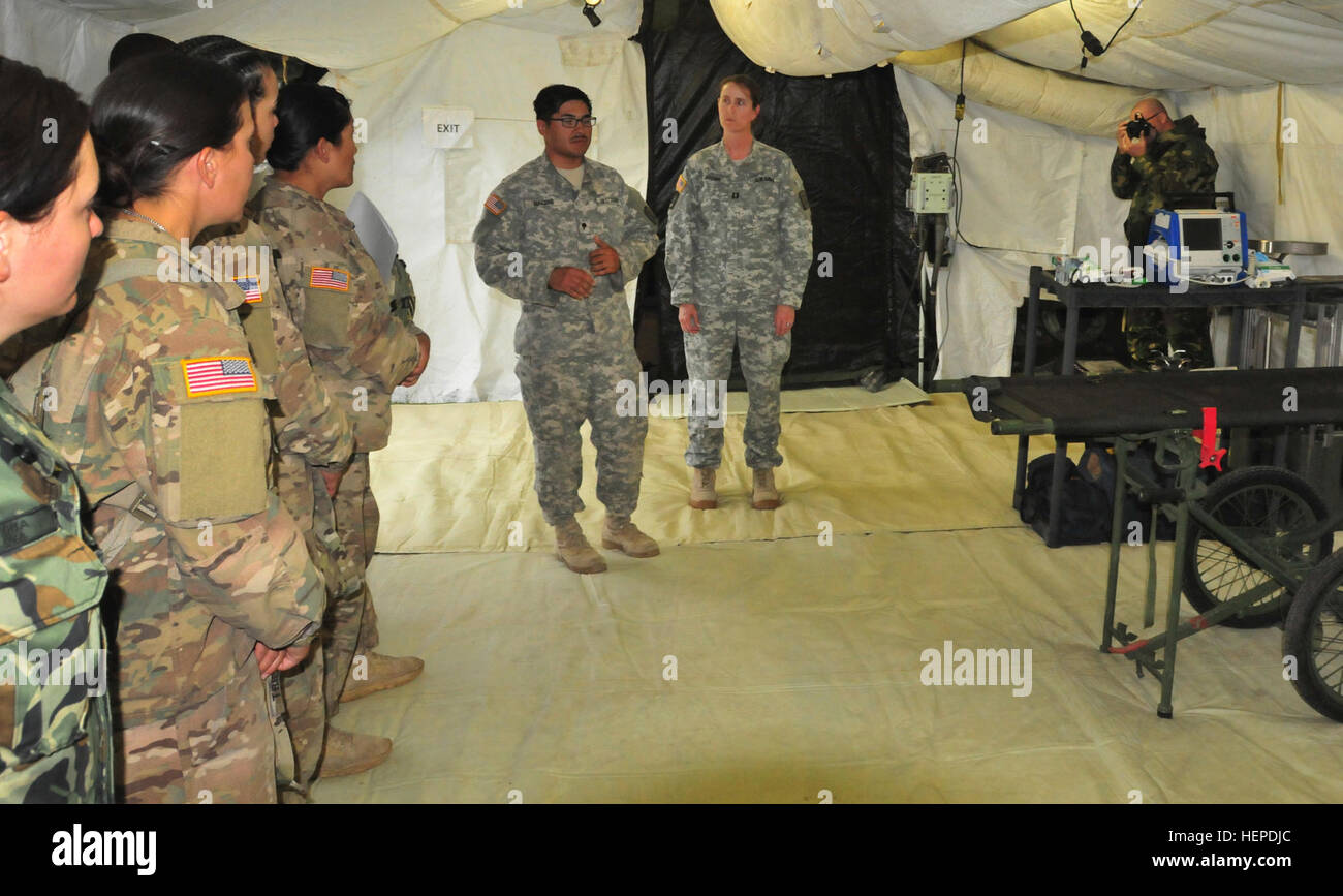 Spc. Justin Macias, a medic with the 212th Combat Support Hospital ...