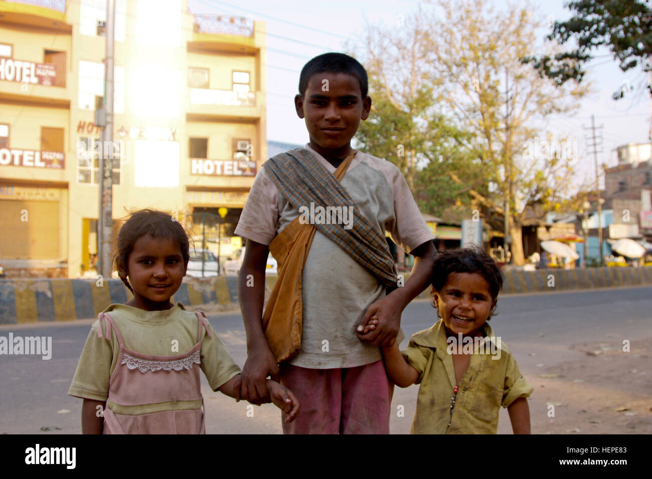 Street Kids in India Stock Photo