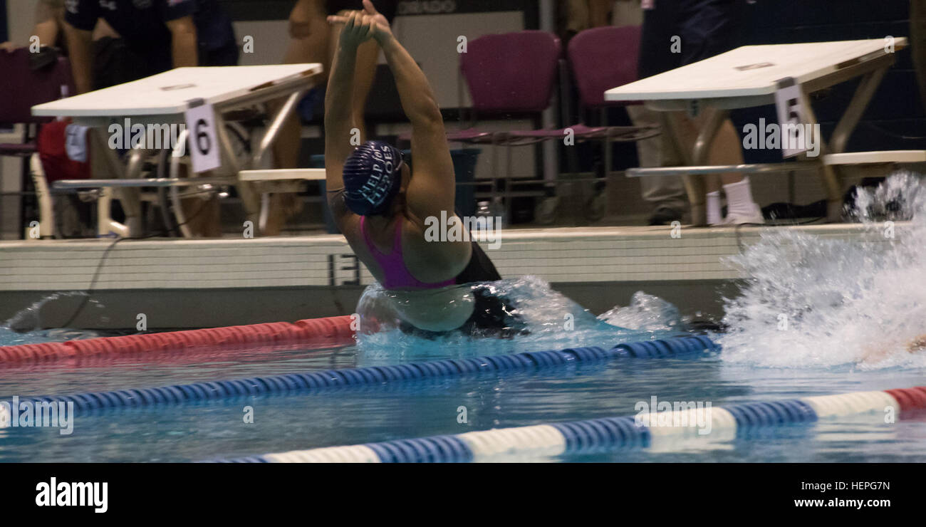 Athletes competed in swimming events during the 2015 Department of ...