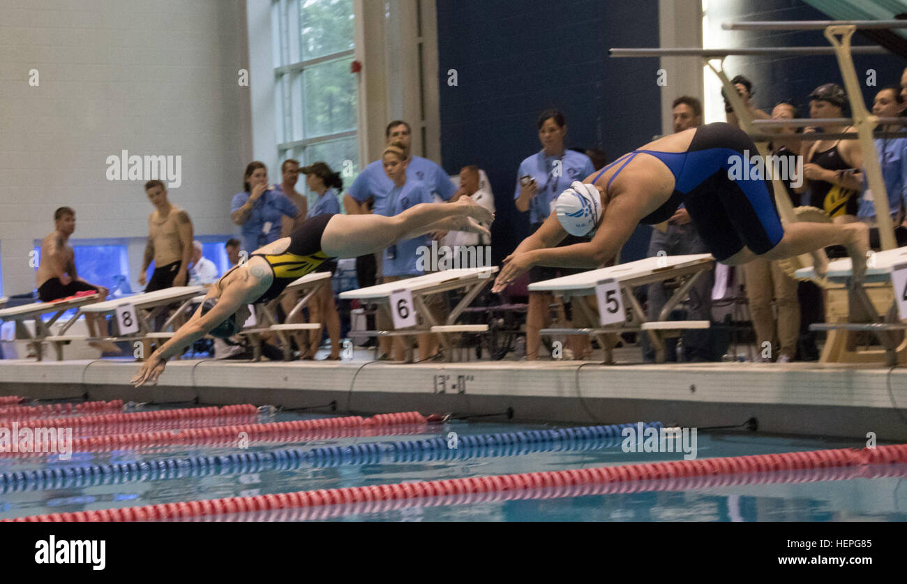 Athletes competed in swimming events during the 2015 Department of ...