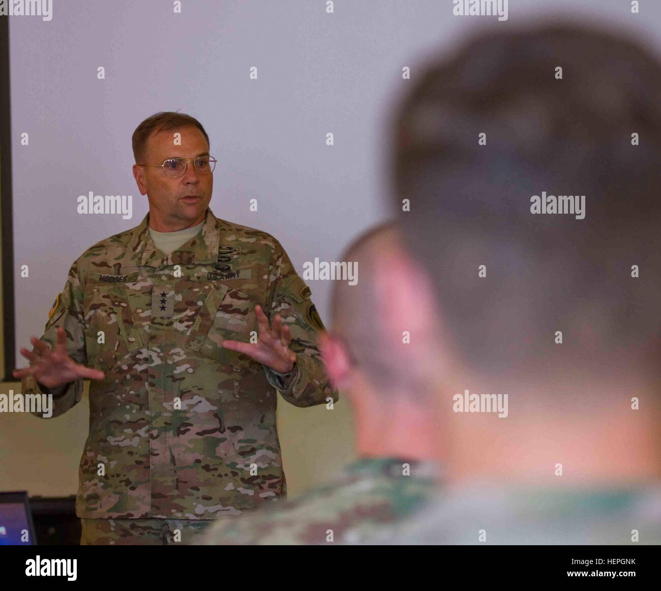 United States Army Europe commander, Lt. Gen. Ben Hodges takes time out