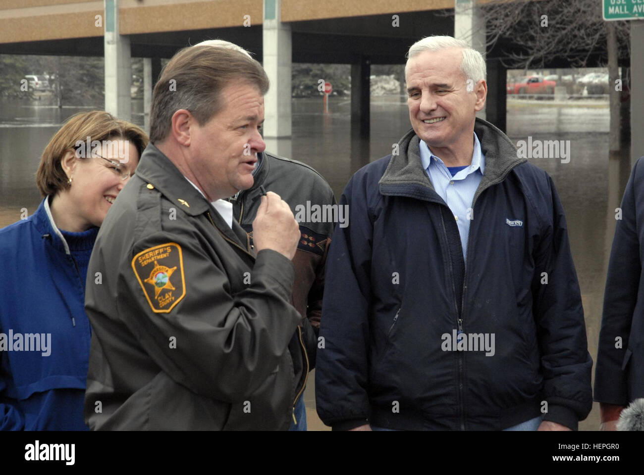 Clay County Sheriff Bill Bergquist addresses the media and local