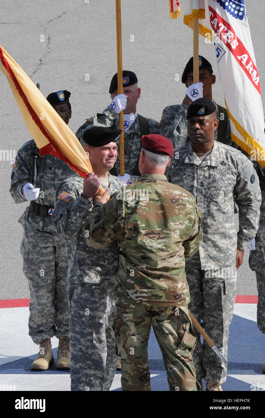 During a change of command ceremony at the 3rd Expeditionary ...