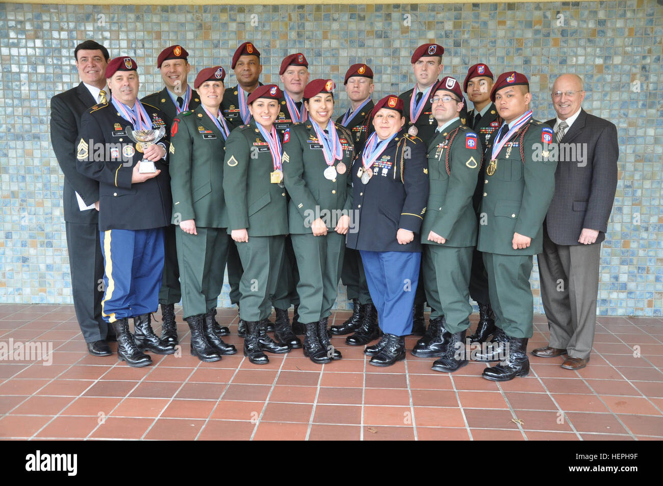 The Fort Bragg Culinary Arts team stands proudly after wining second