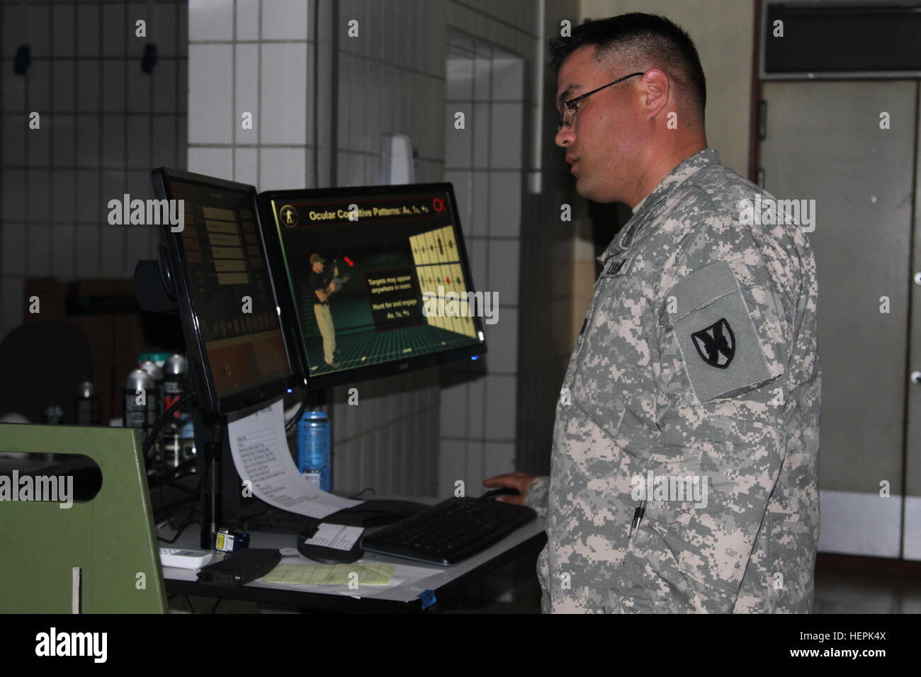A U.S. Army officer operated a computer-simulated warfighting program ...