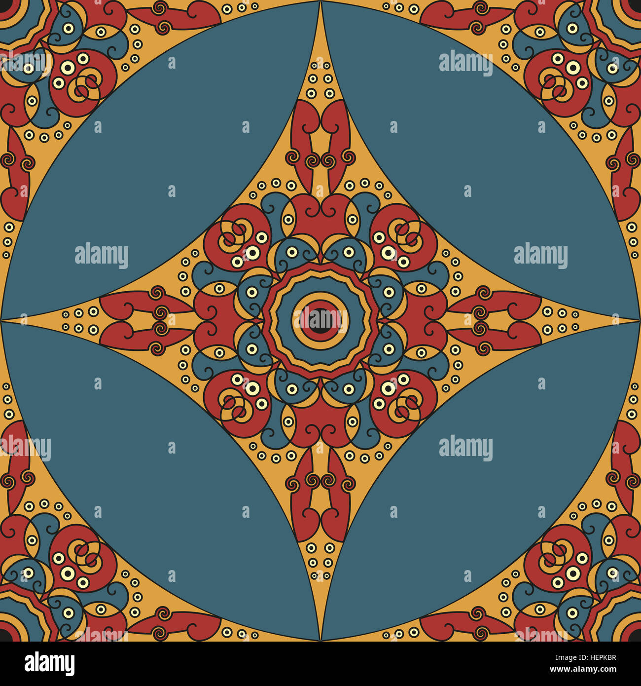 Colorful ethnic patterned background. Arabesque vector ornament Stock ...