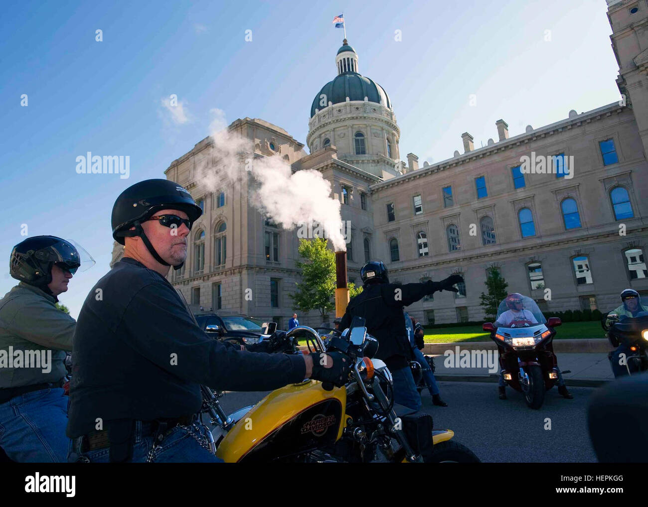 Indiana Marine Riders Riders participate in motorcycle hi-res stock photography and images ...