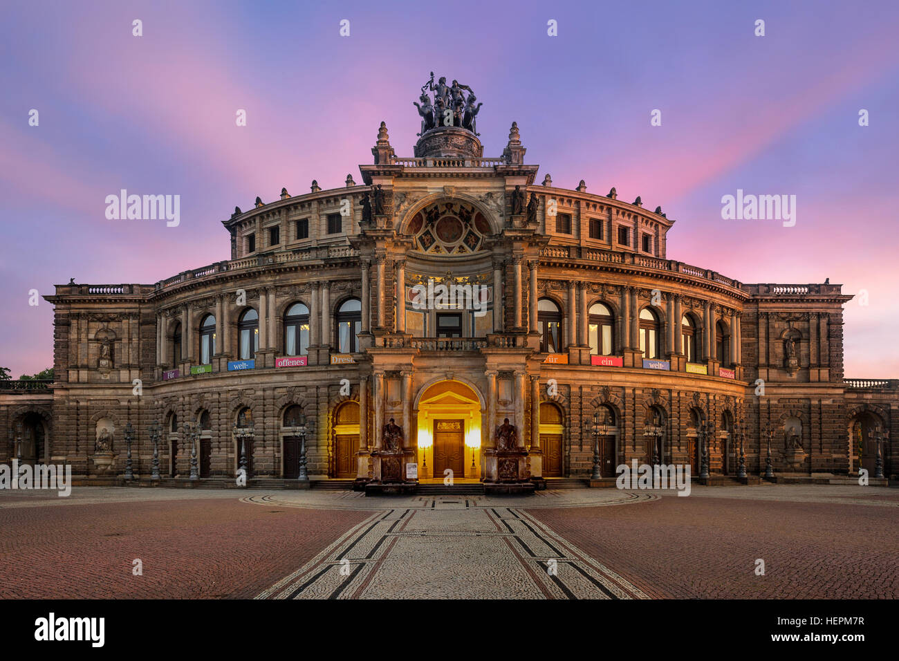 Semperoper, Dresden, Saxony, Germany Stock Photo