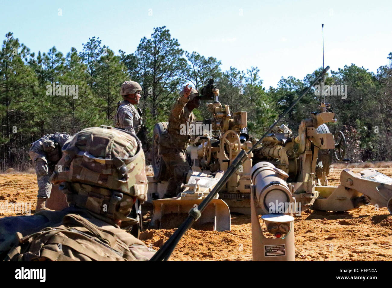 An M777A2 gunner assigned to the 82nd Airborne Division Artillery