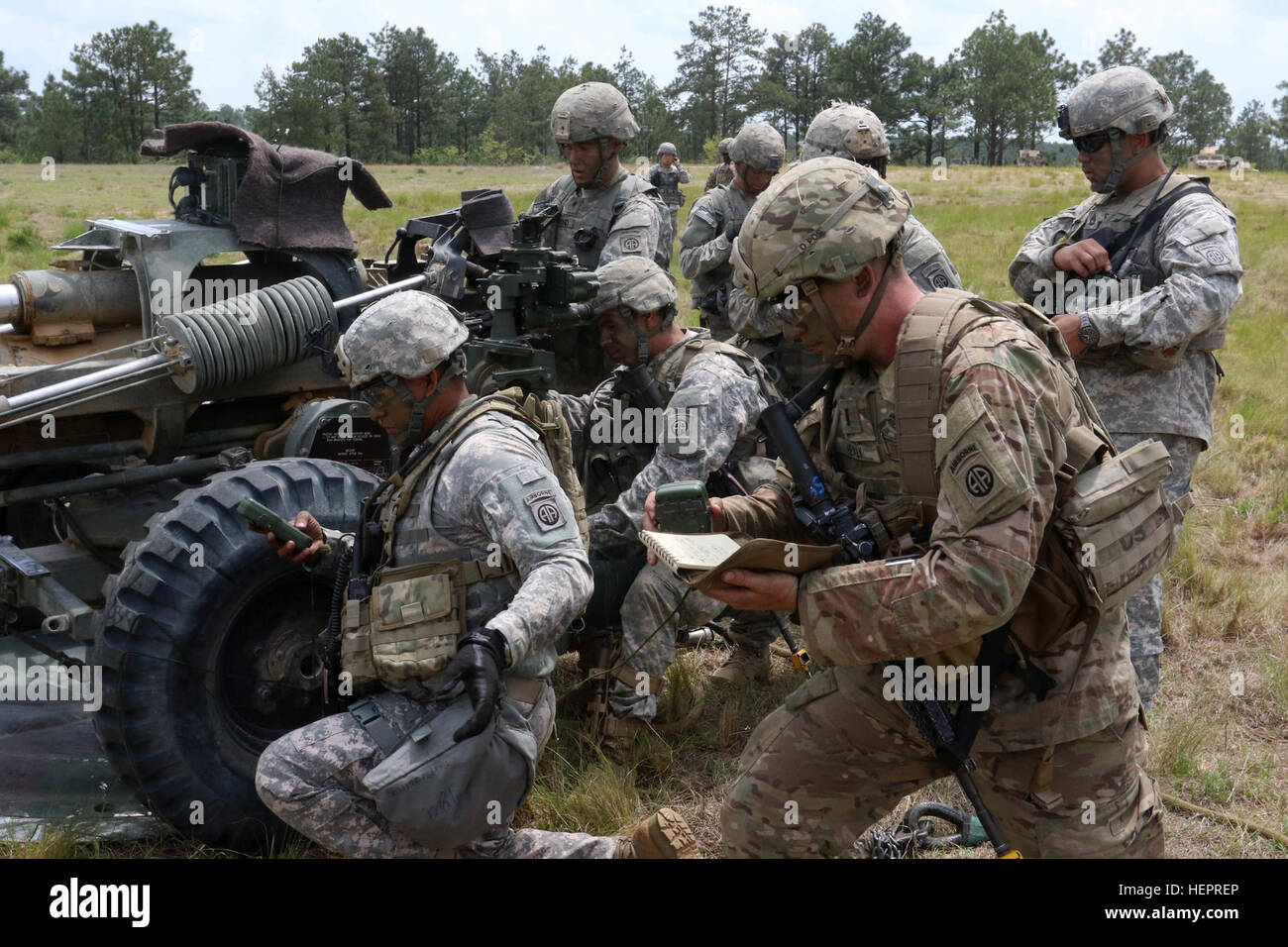 Airborne Artillerymen, assigned to 1st Battalion, 319th Airborne Field