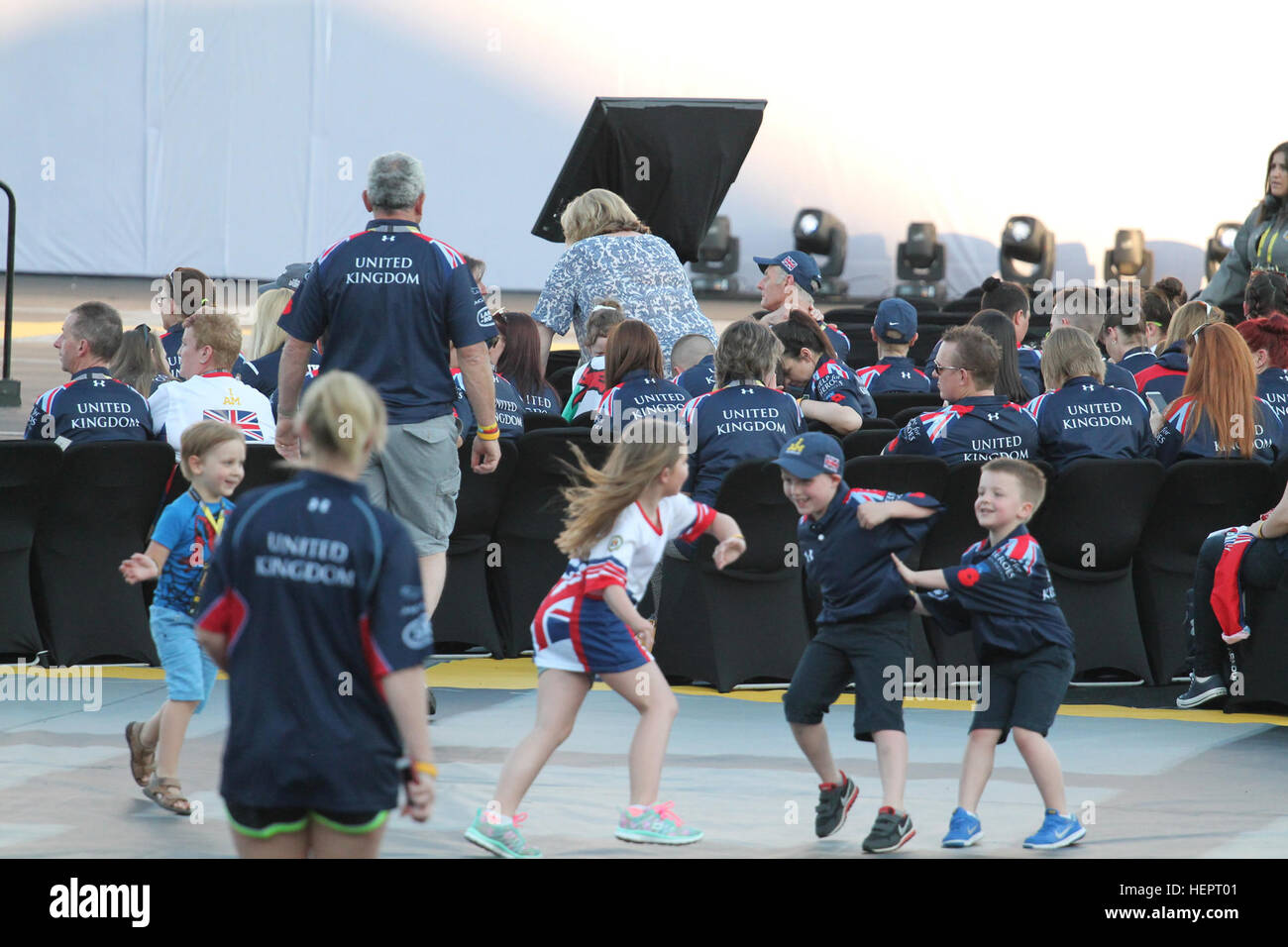 Family members of the United Kingdom delegation to the Invictus Games