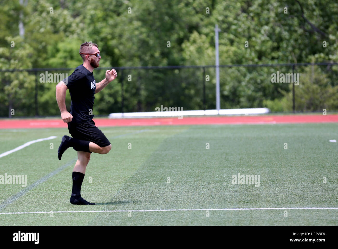 U.S. Army veterans conduct conditioning drills for track and field ...