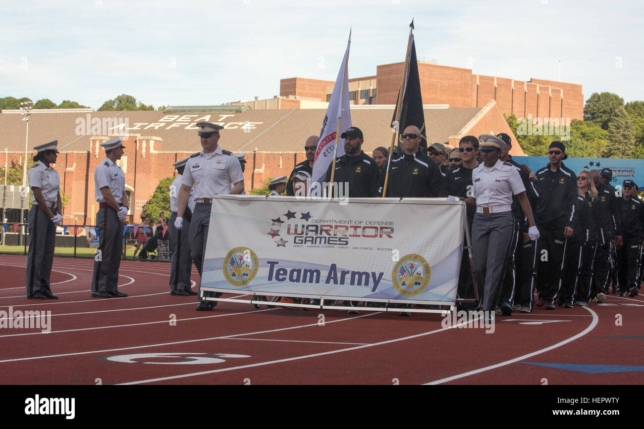 Team Army Marches Into Shea Stadium During The Opening Ceremony