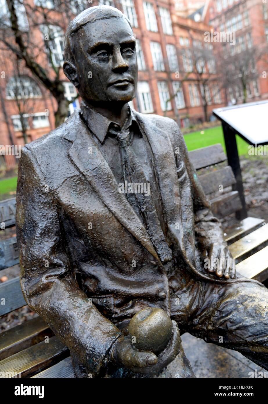Alan Turing Statue, Manchester Stock Photo