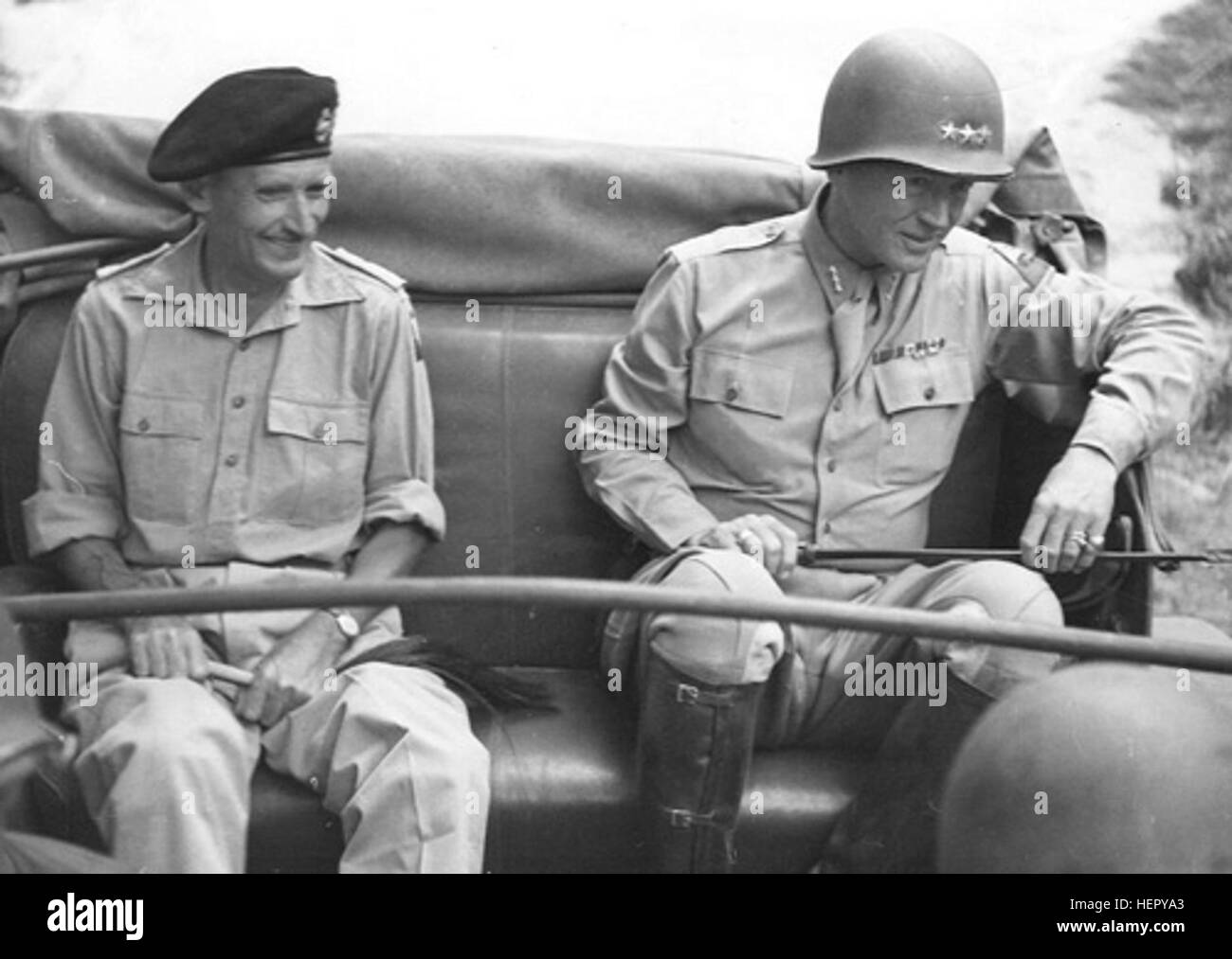 Bernard Montgomery and George Patton Stock Photo