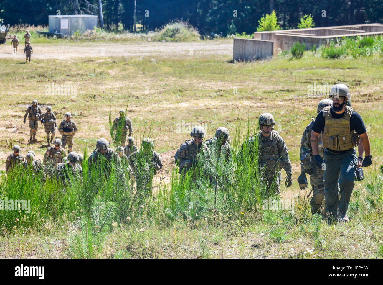 U.S. Soldiers assigned to the Regimental Engineer Squadron, 2nd Cavalry ...