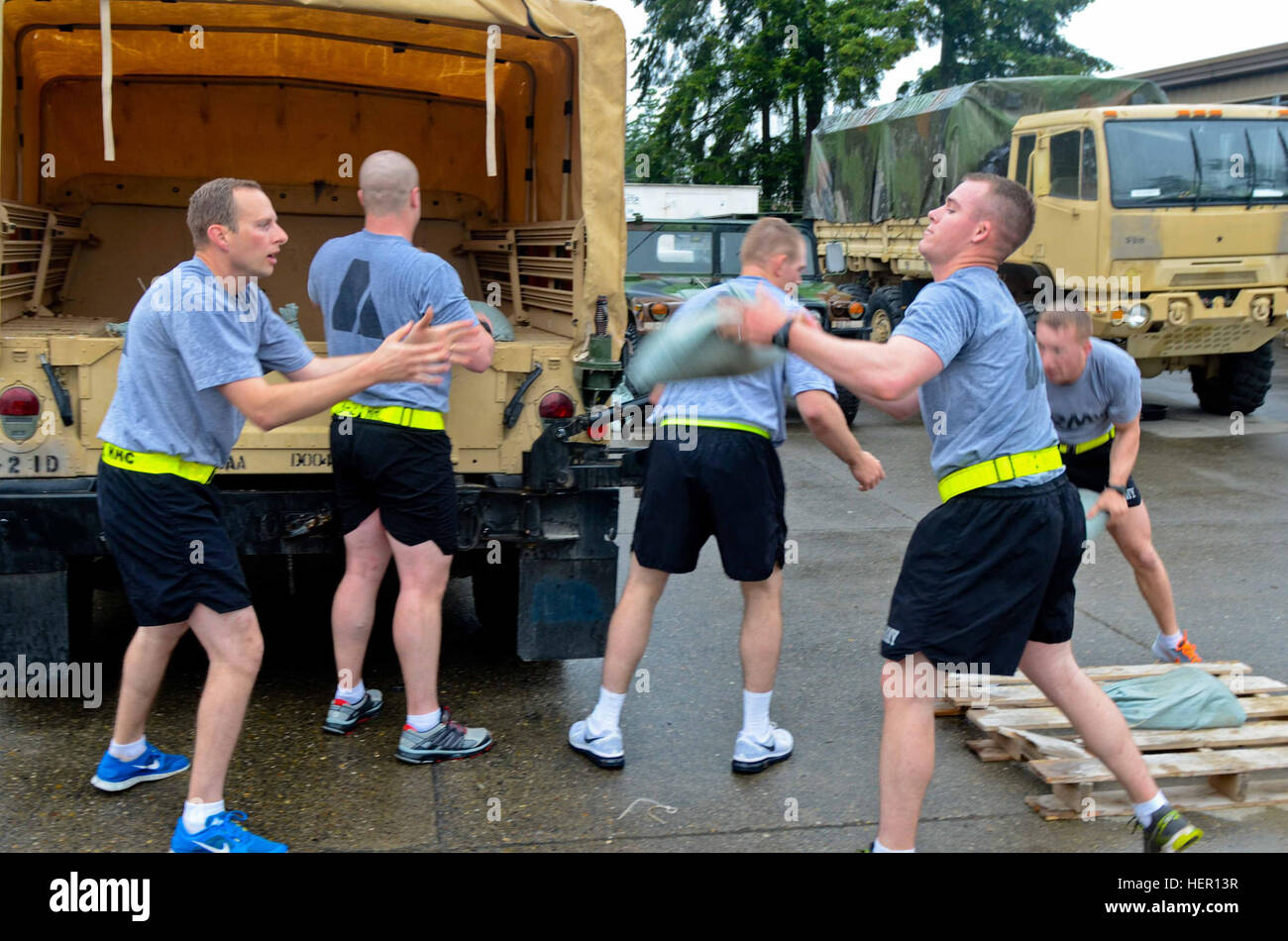 U.S. Military Academy cadets and officers with 32 Stryker Brigade
