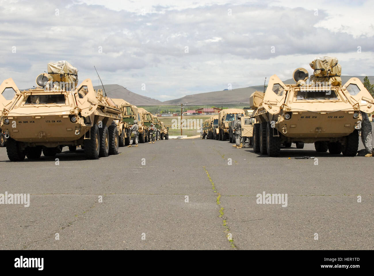 A convoy from 172nd Chemical Company, 2nd Chemical Biological