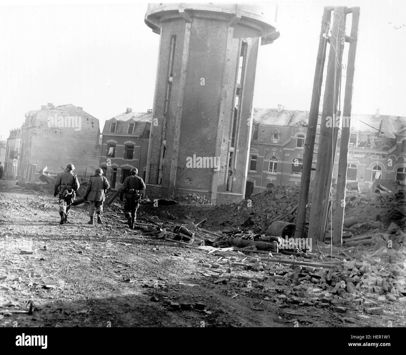 101st Airborne in Bastogne, Christmas 1944 Stock Photo Alamy