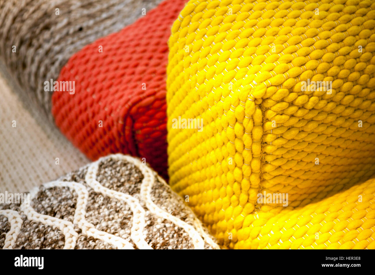 Cotton yarn. parts of furniture Stock Photo