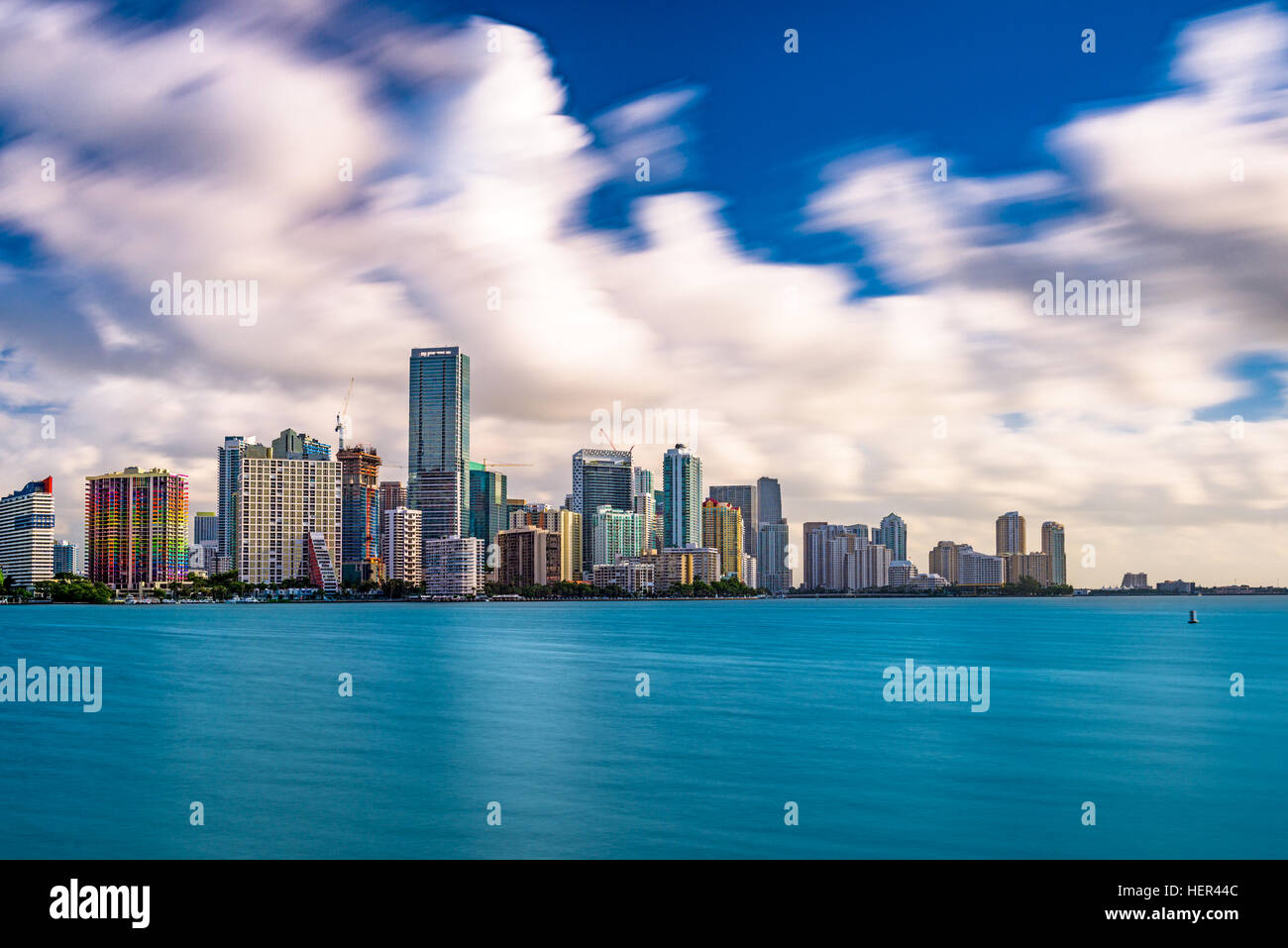 Miami, Florida, USA skyline on Biscayne Bay. Stock Photo