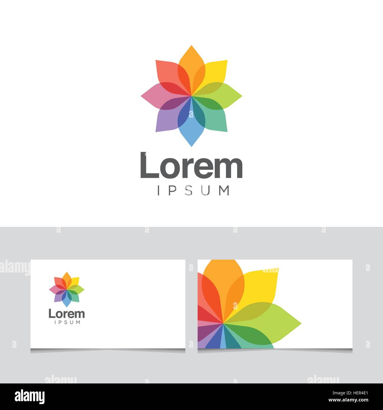 Logo design elements with business card template. Vector graphic design ...