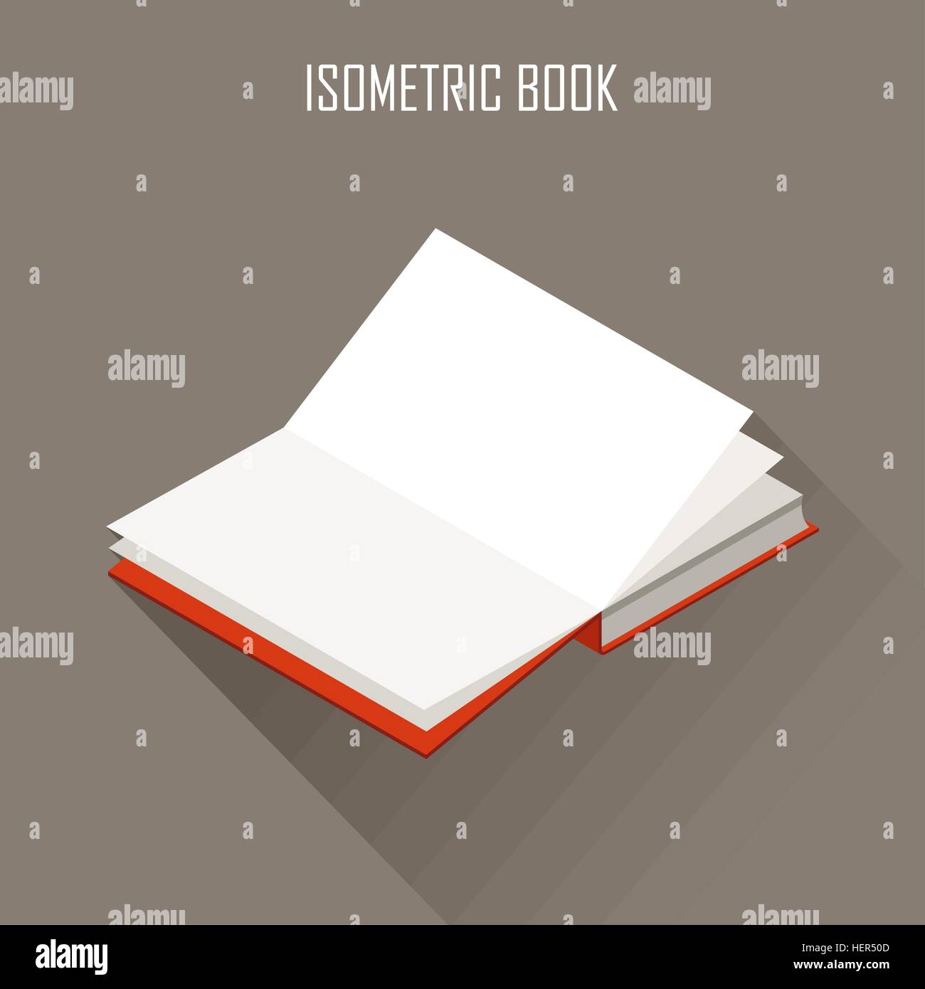 The vector image of isometric book in the opened look Stock Vector ...