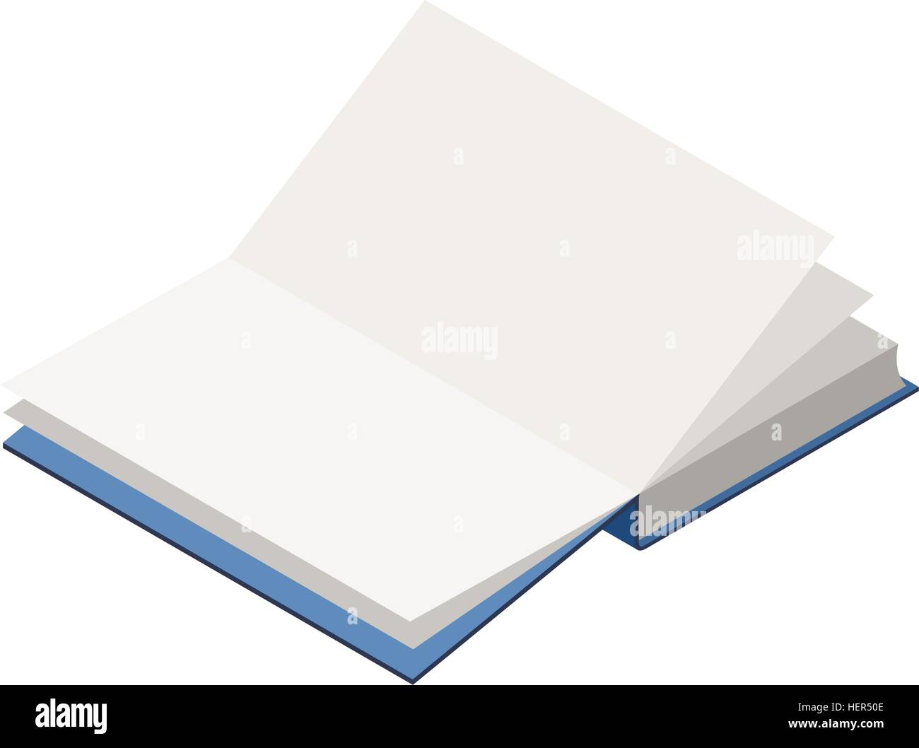 The vector image of isometric book in the opened look Stock Vector ...