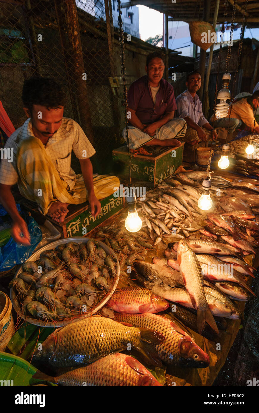 Chittagong: fish market, Chittagong Division, Bangladesh Stock Photo