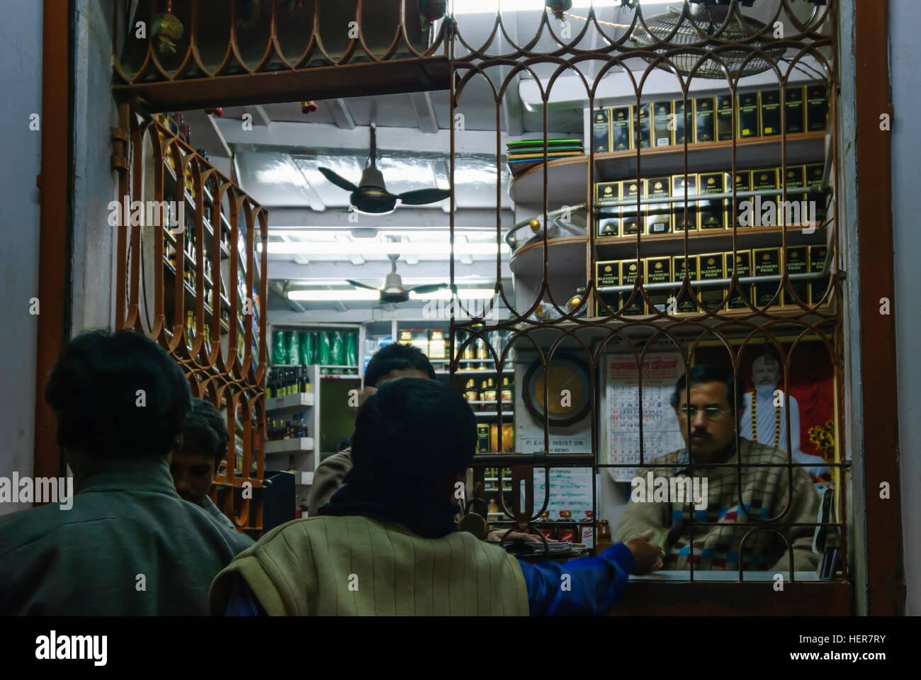 Agartala: Alcohol shop, liqueur, Tripura, India Stock Photo
