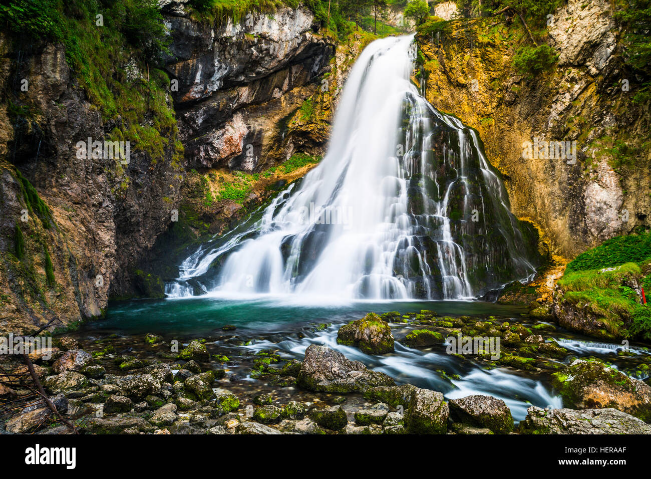 golling,hallein,Gollinger,golling waterfall,water,waterfall,austria,Ã–sterreich,osterreich salzburg,salzburg,salzburgerland,Land Salzburg,europe,alps,mountain,europe mountains,travel photography,outdoors,outside,nature,mountain scenery,mountain landscapes Stock Photo