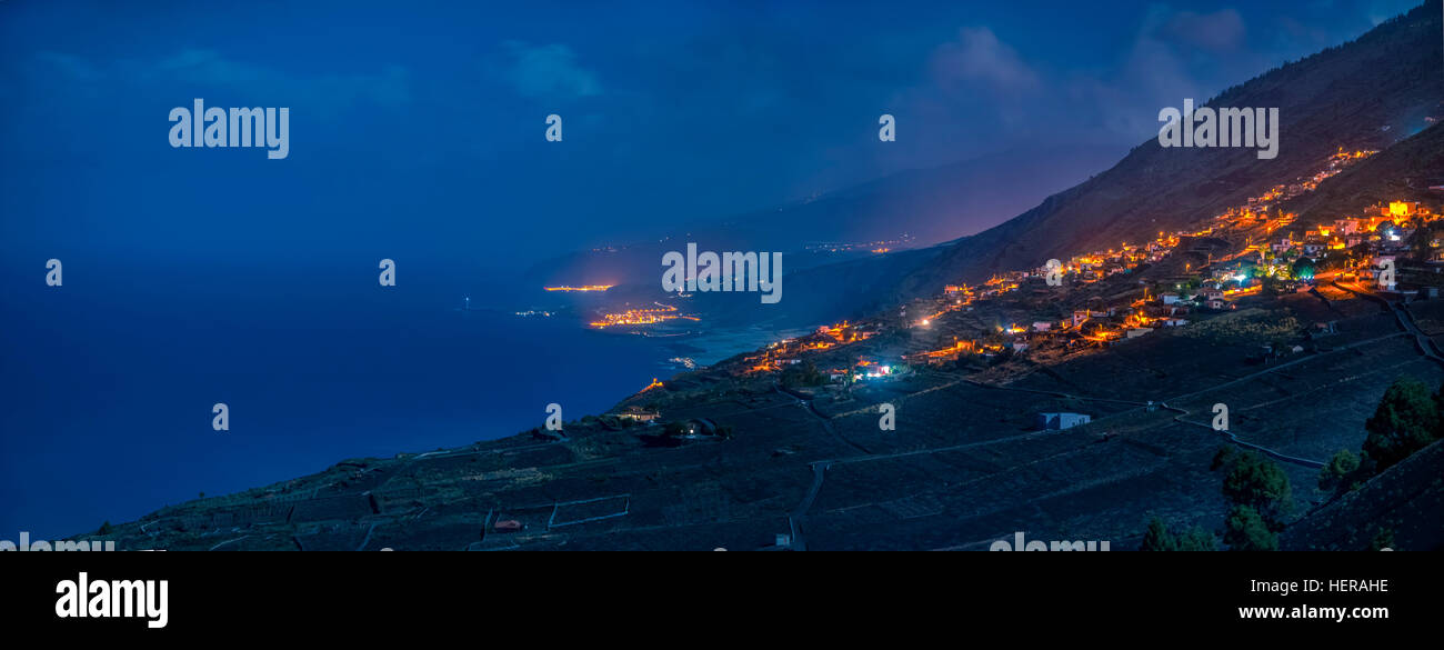 Spain, the Canaries, La Palma, Los Canarios, Fuencaliente, volcano, St. Antonio, Teneguia Stock Photo